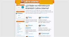 Desktop Screenshot of latina-zdarma.cz